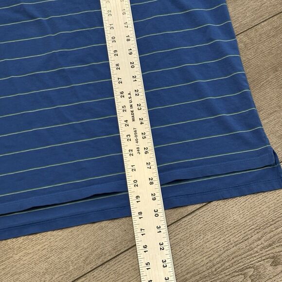 B Draddy Golf Polo Shirt Men’s XXL Blue Green Striped PGA Waste Management Open - Picture 4 of 7
